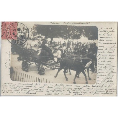 Nice  Carnaval 1904 la bataille de fleurs 